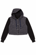 QUILTED SWEATER COMBO JACKET