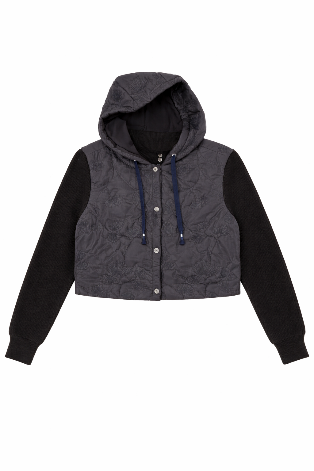 QUILTED SWEATER COMBO JACKET