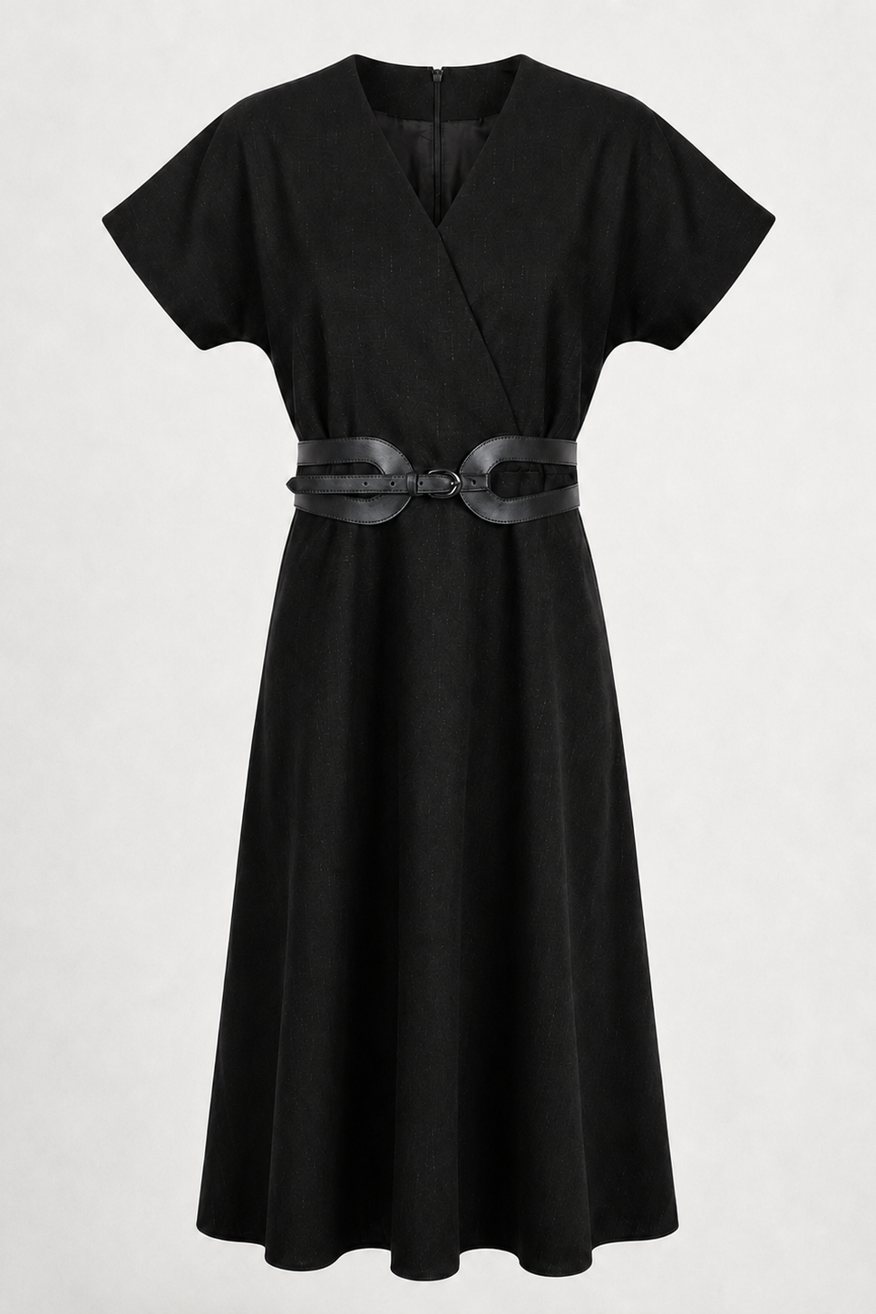 CHECKED WOOL JUMPER DRESS