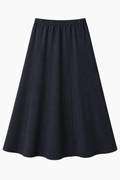 MATCHING RIBBED PANELED MIDI SWEAT SKIRT