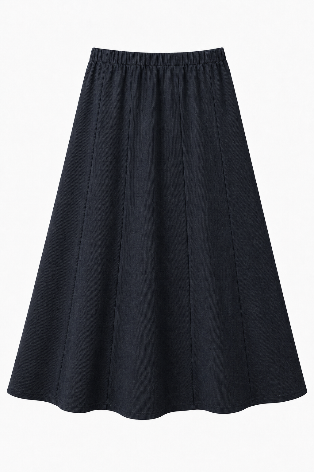 MATCHING RIBBED PANELED MIDI SWEAT SKIRT