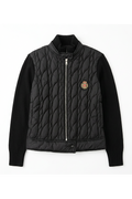 LOL WB6CM2344TE cable knit quilt sweater jacket with belt, filtered product image