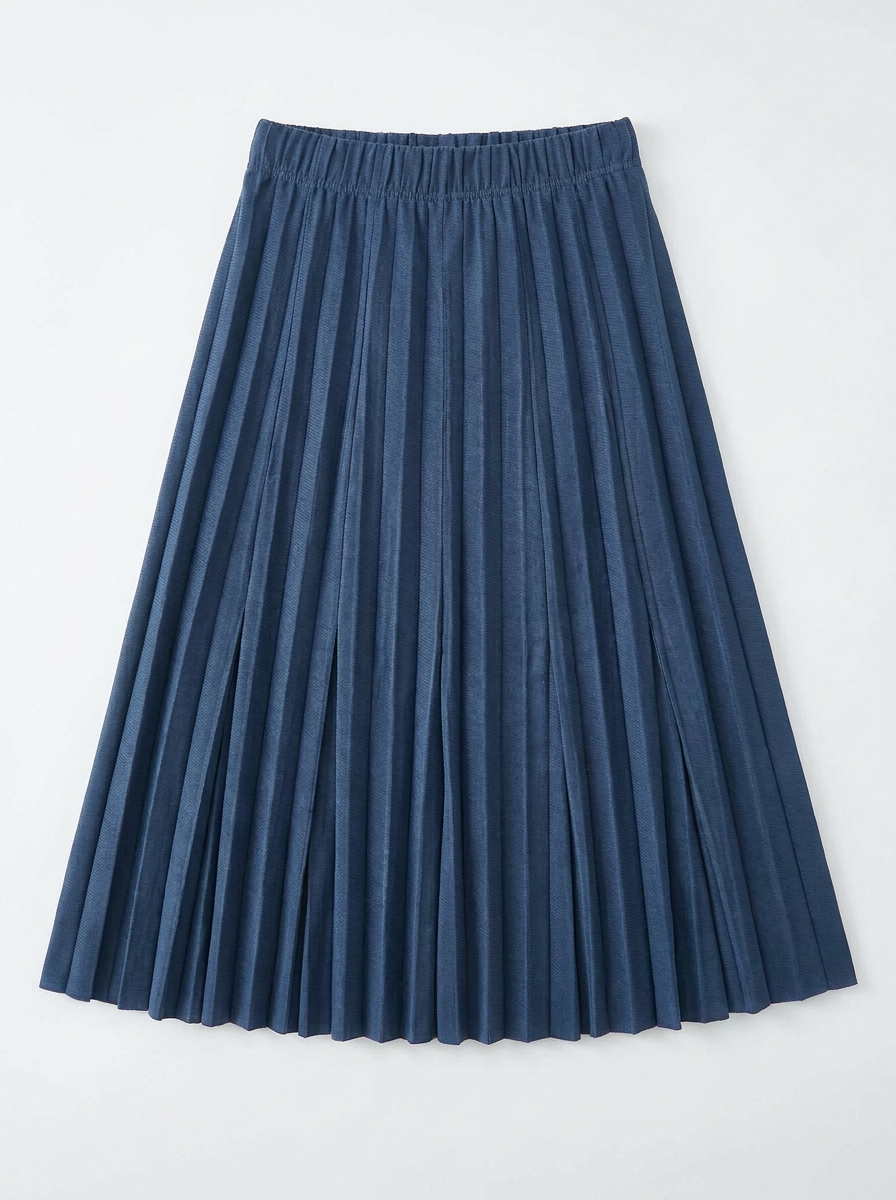 MIDI LENGTH CRINKLE PLEATED SKIRT