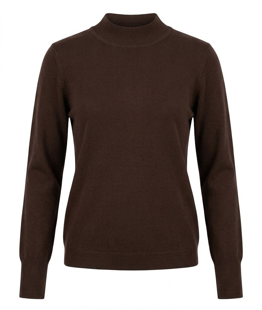 MATCHING KNIT TOP WITH MOCK NECK TOP