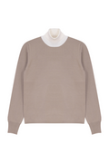 KNIT TOP WITH CONTRAST COLOR