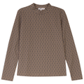 STRETCH FABRIC MOCK NECK TOP