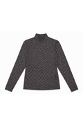 FLORAL PRINT MOCK NECK TOP