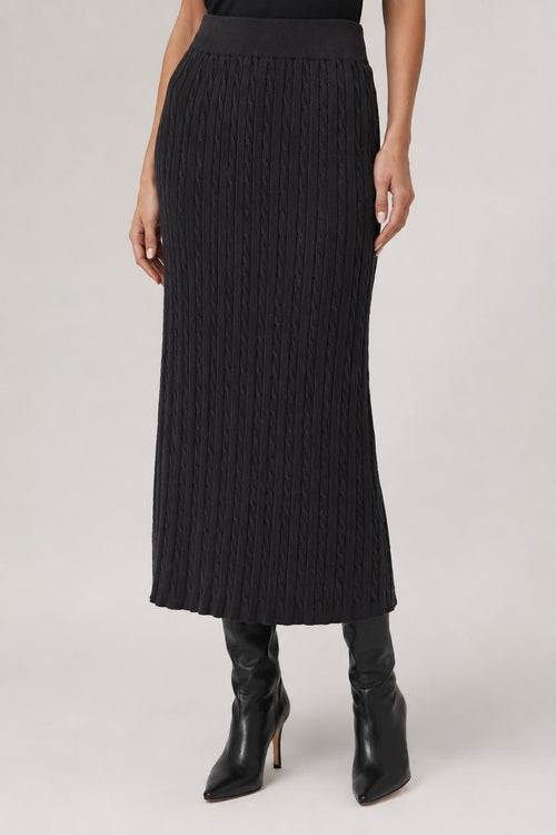 CABLE SKIRT - BROWN