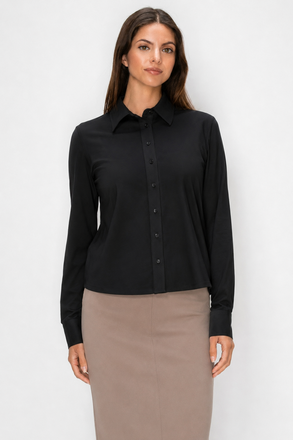 BUTTON UP SHIRT - BLACK