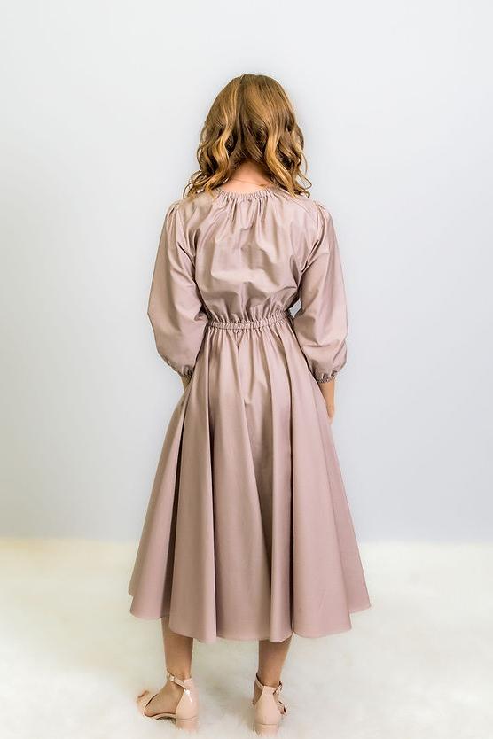 ELASTIC NECK 1/2 CIRCLE DRESS