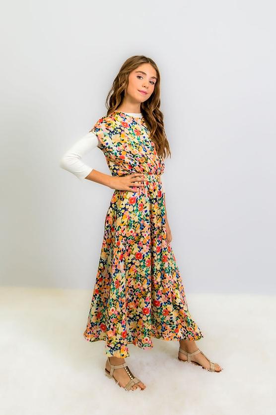SLEEVELESS PRINT W BELT