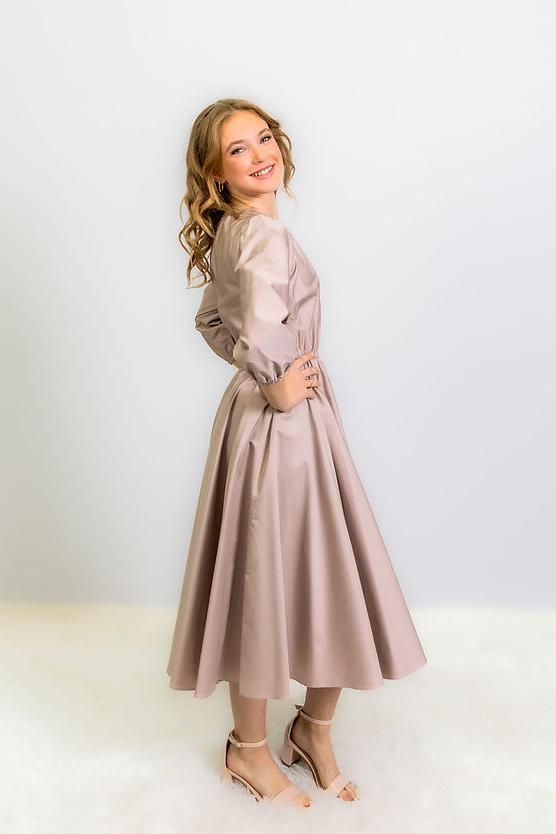ELASTIC NECK 1/2 CIRCLE DRESS