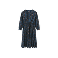 Side Placket Pleated Midi Dress – C-28014