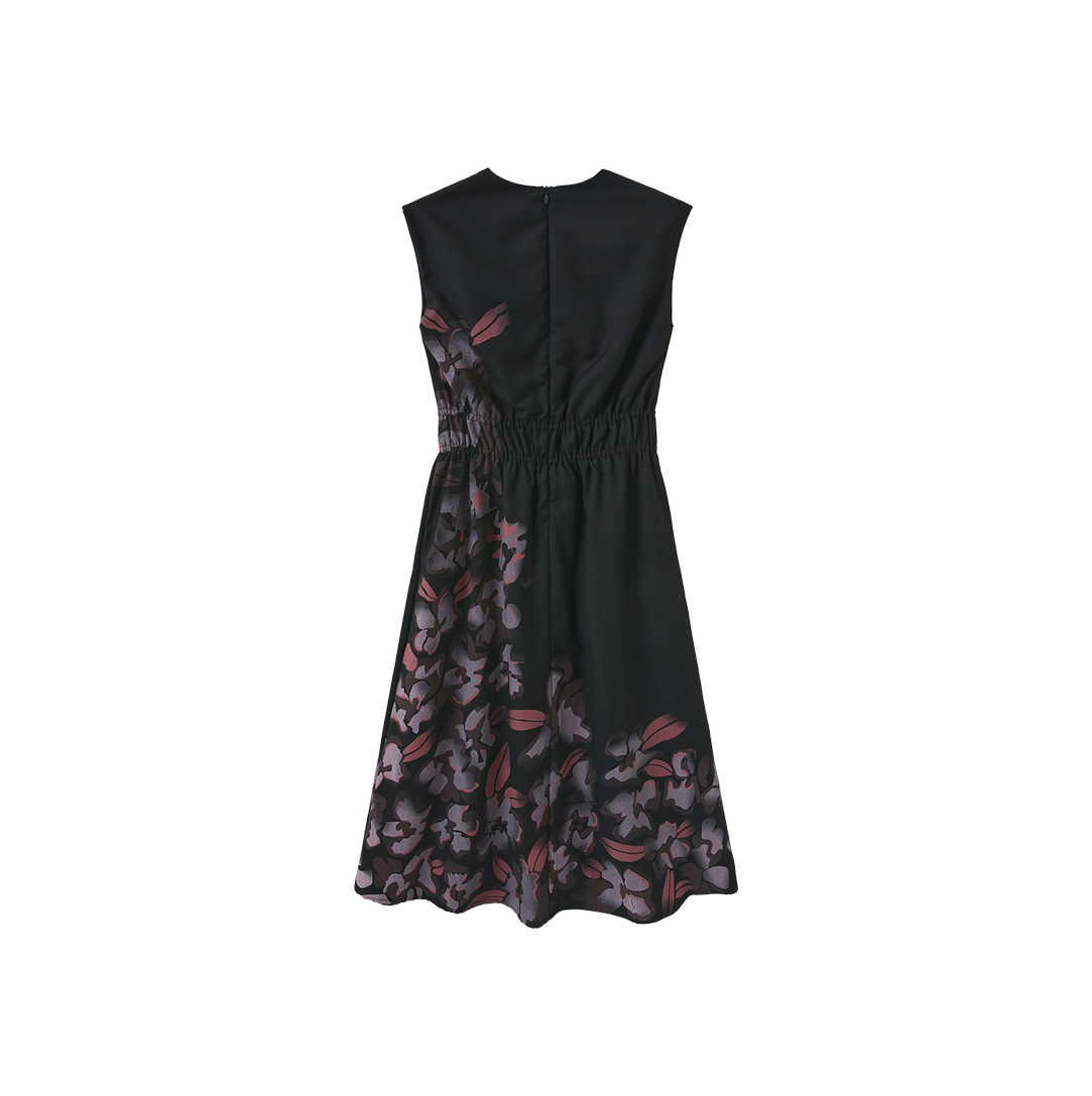 Painted Floral Waisted Dress – C-28557