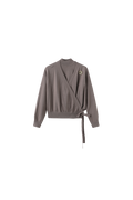 Brooch Wrap Knit Top – W-29602