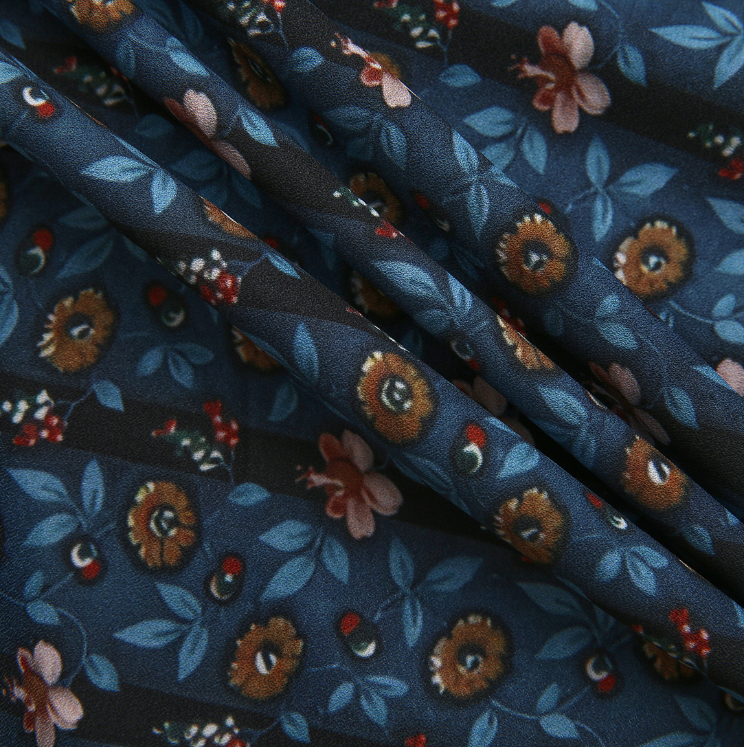 Side Placket Pleated Midi Dress – C-28014