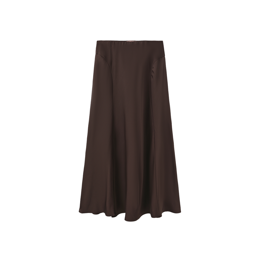 Silk Seam Detailed Skirt – W-27821