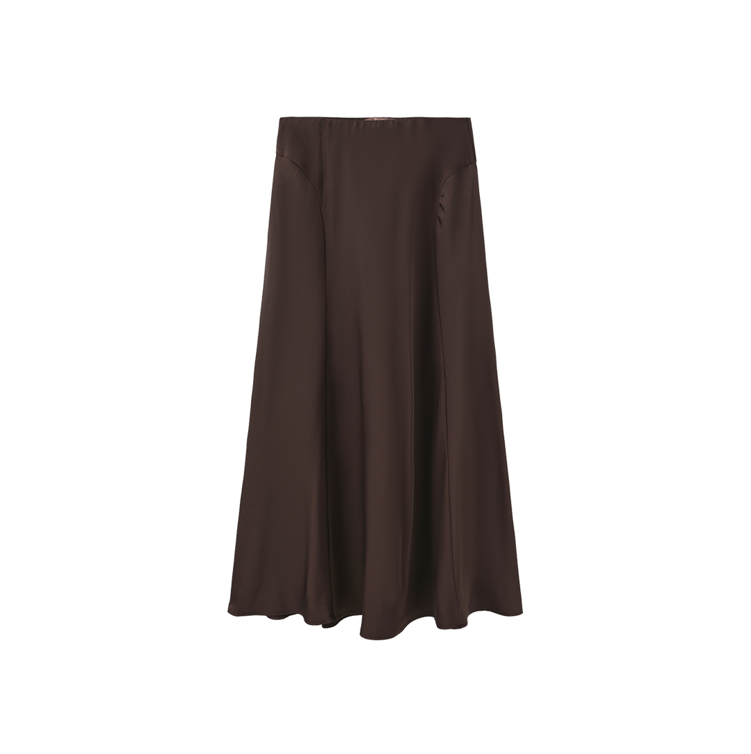 Silk Seam Detailed Skirt – W-27821