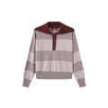 Stripe Contrast Collar Knit Sweater – W-29324