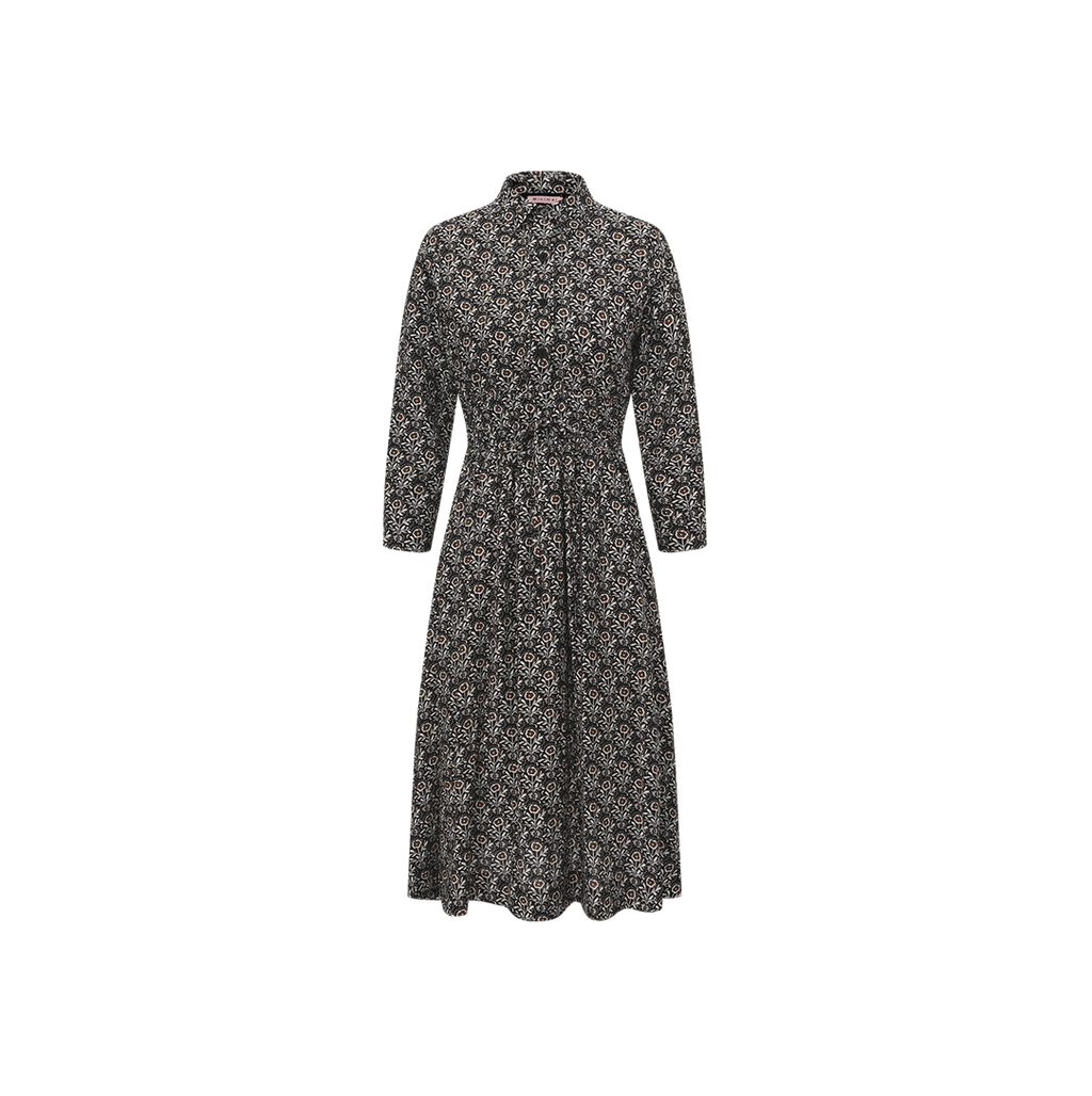 Printed Poplin Double Waisted Dress – C-28547