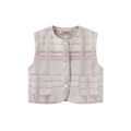 Plaid Printed Crewneck Vest – C-29154