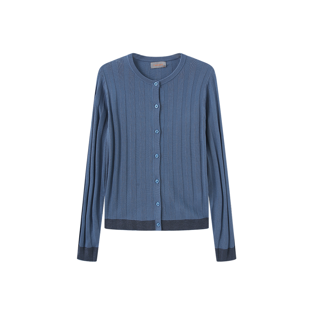 Flat Ribbed Cuff Cardigan – W-28306