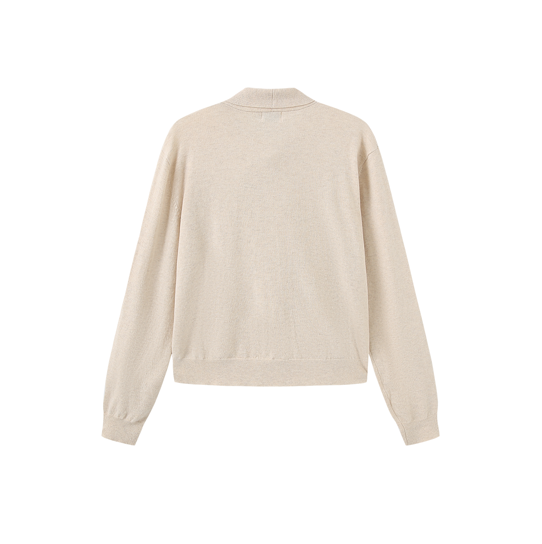 Knit Bow Neck Sweater – C-28607