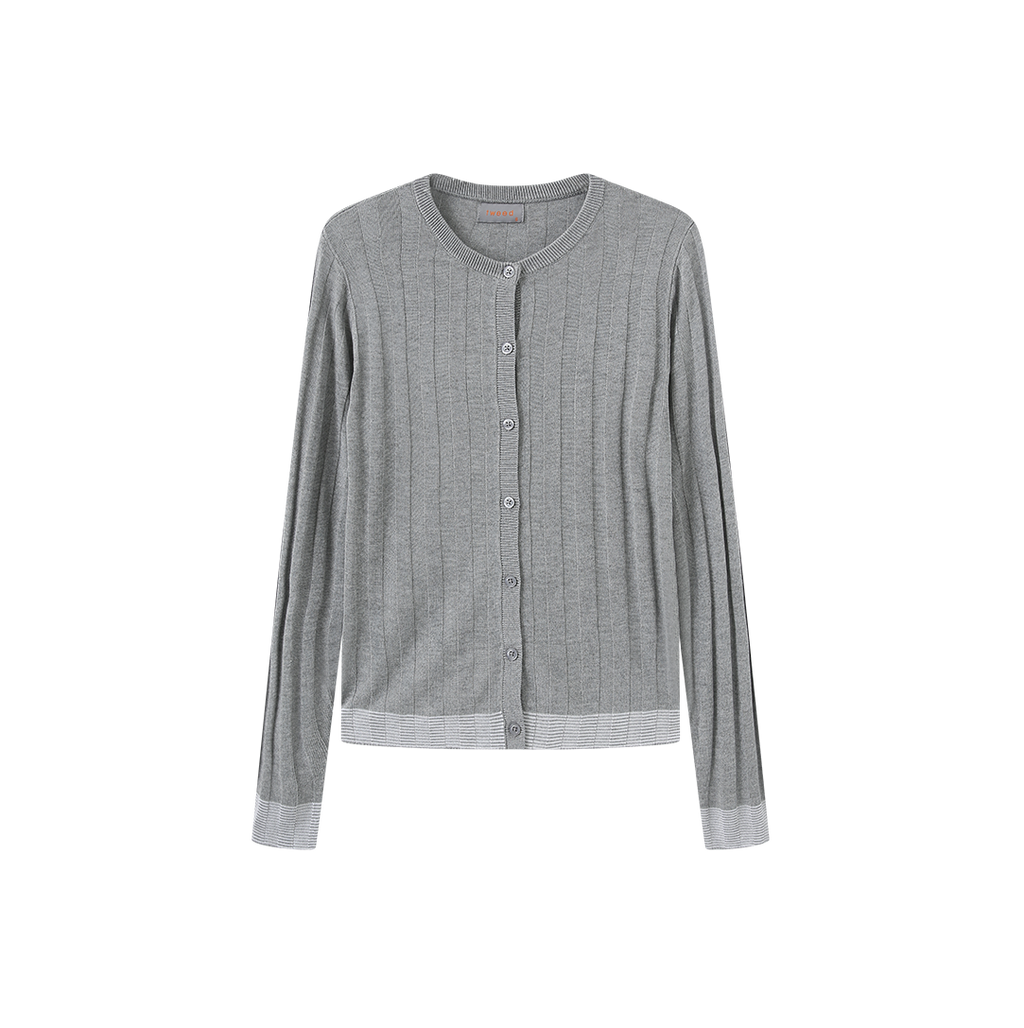 Flat Ribbed Cuff Cardigan – W-28306