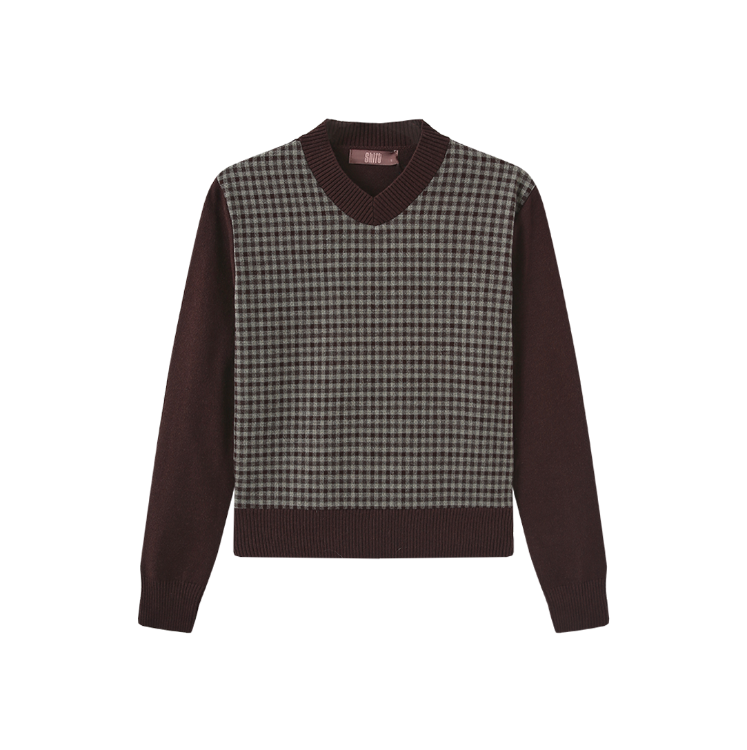 Carol Plaid Knit Sweater – W-28955