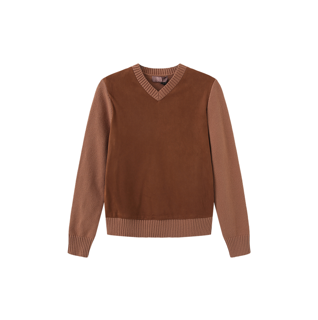 Jake Suede Front Sweater – W-28947