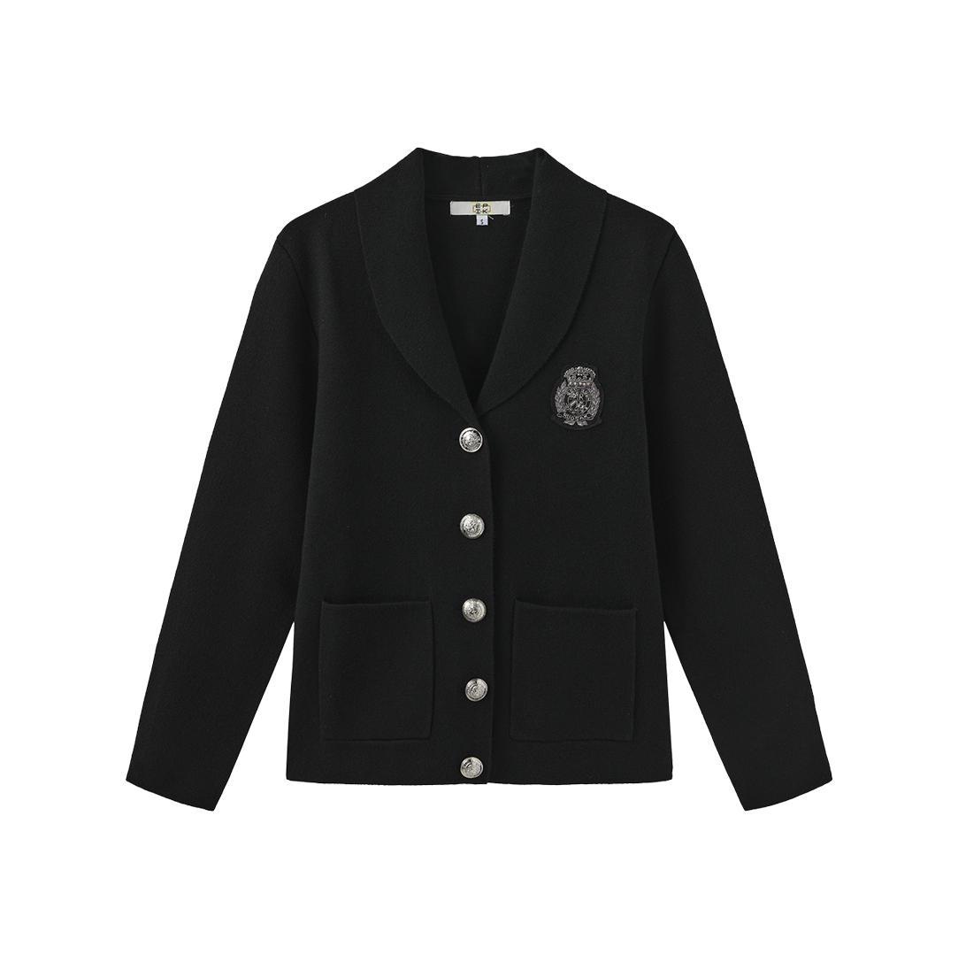 Knit Emblem Blazer – W-27192
