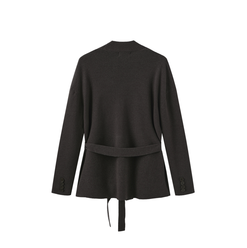 Lewis Knit Style Belt Blazer – W-28922