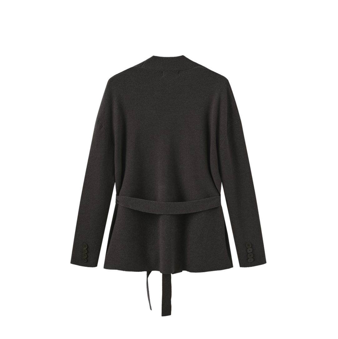 Lewis Knit Style Belt Blazer – W-28922