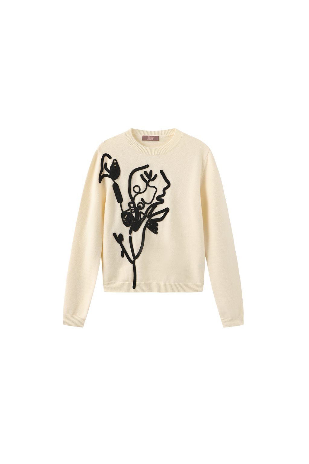 Sewed Flower Sweater – W-30007