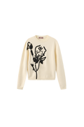 Sewed Flower Sweater – W-30007
