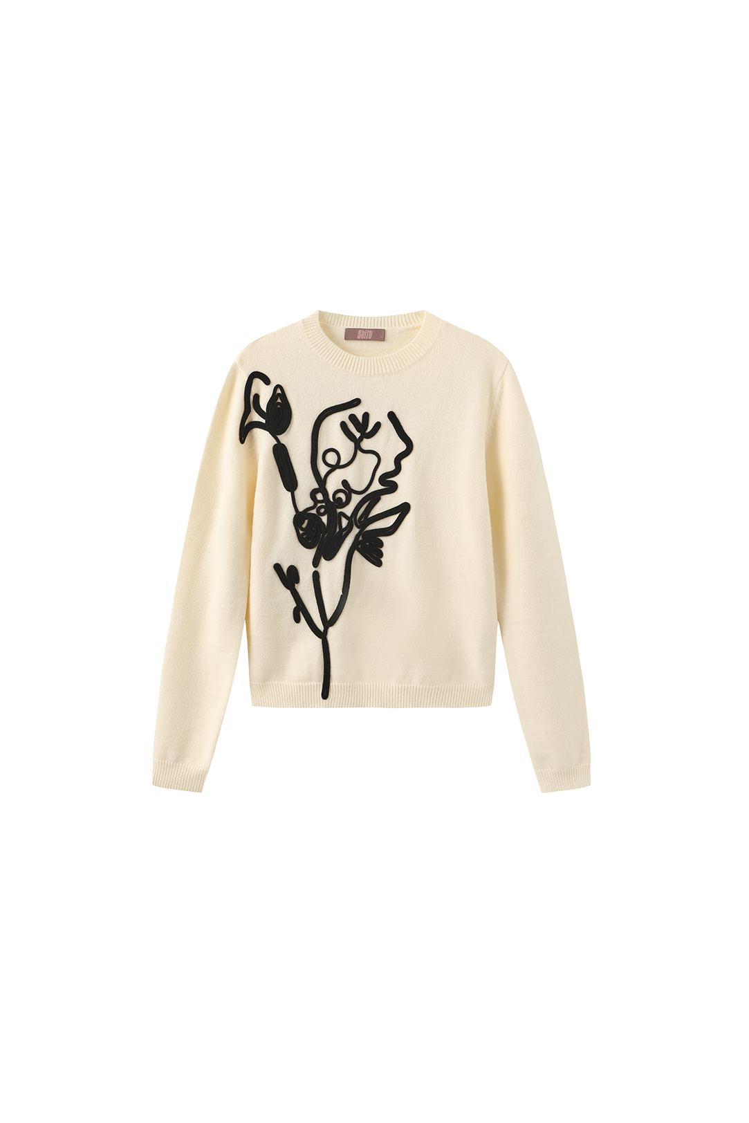 Sewed Flower Sweater – W-30007