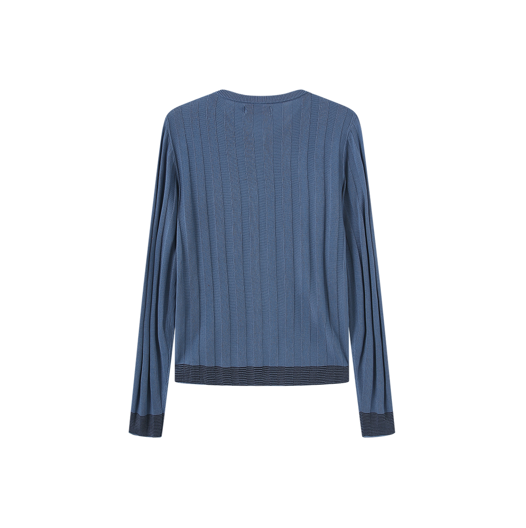 Flat Ribbed Cuff Cardigan – W-28306