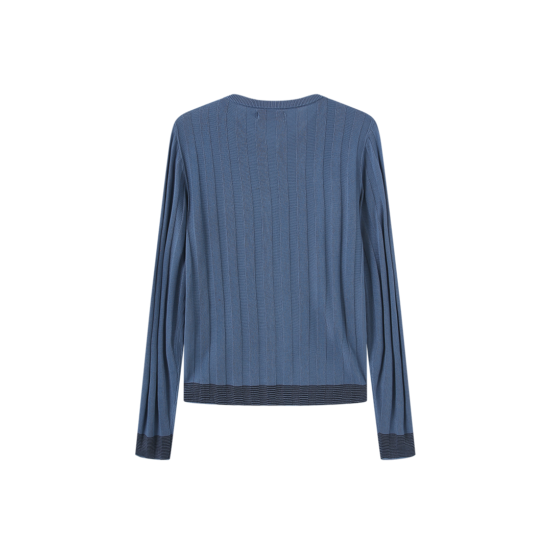 Flat Ribbed Cuff Cardigan – W-28306