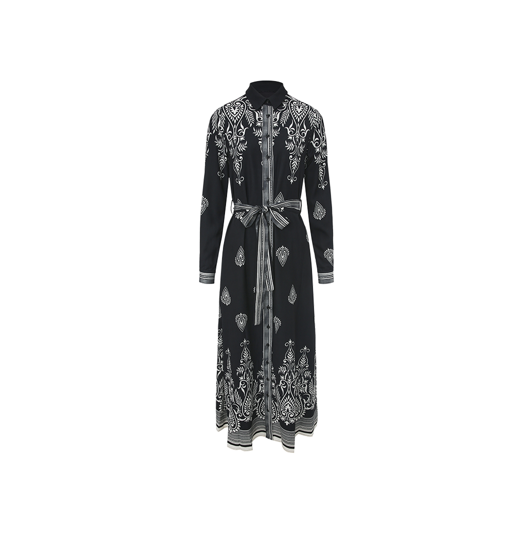 Belted Printed Dress – W-27971