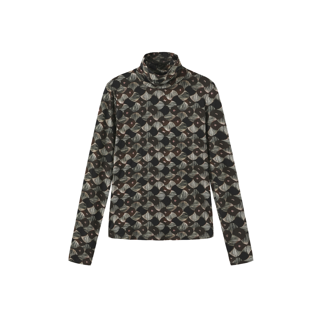 Model Printed Turtleneck – W-28682