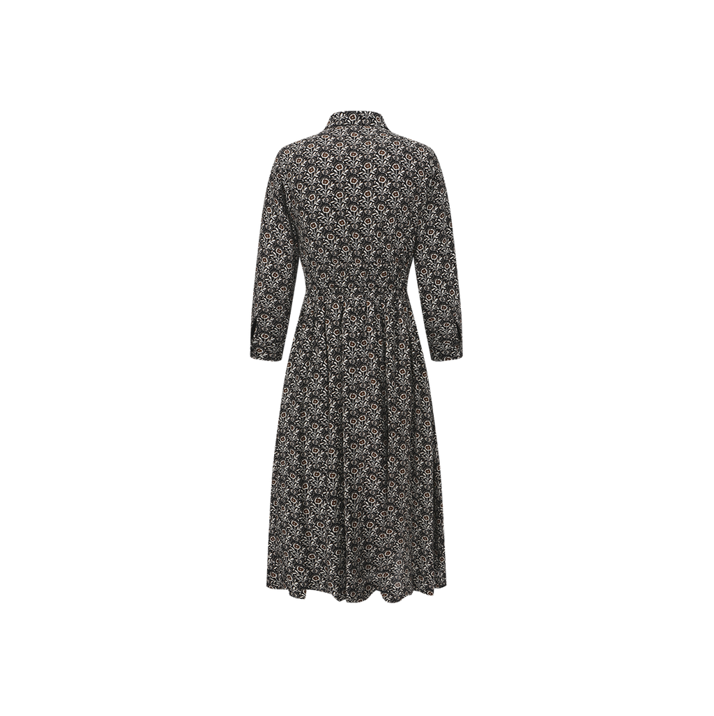 Printed Poplin Double Waisted Dress – C-28547