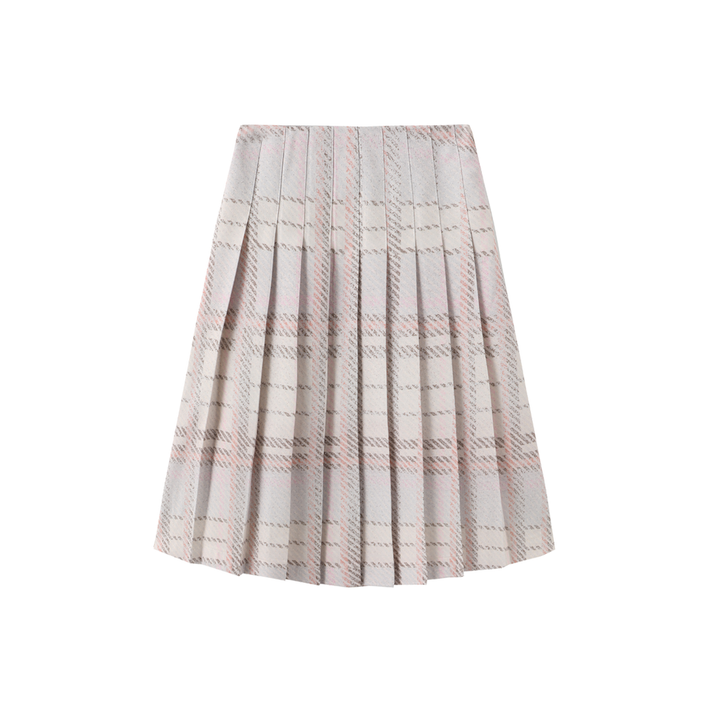 Plaid Printed Pleated Skirt – C-28008