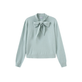 Knit Bow Neck Sweater – C-28607