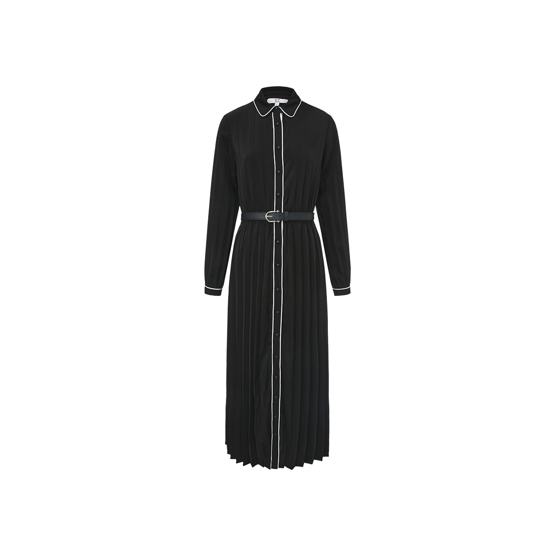 Pleated Belt Dress – W-25563