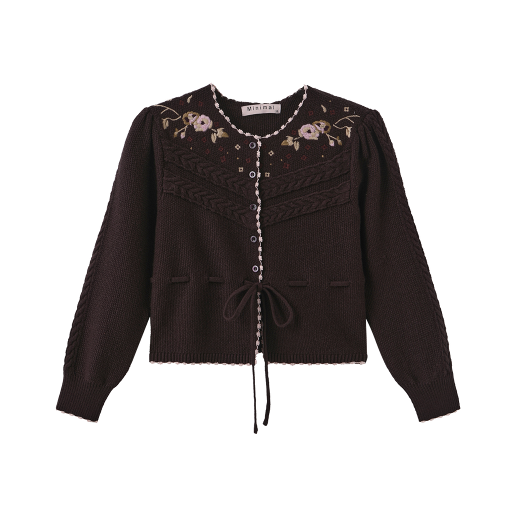 Embroidered Knit Cardigan And Slip Dress – C-28530