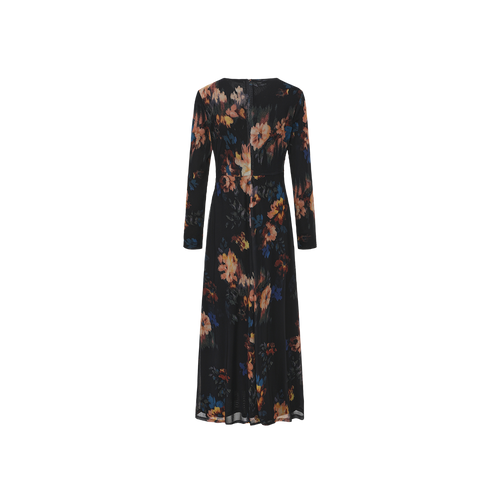 Floral Mesh Twist Dress – W-29518