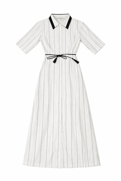 STRIPED SHIRT DRESS