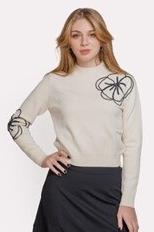 FLOWER OUTLINE SWEATER