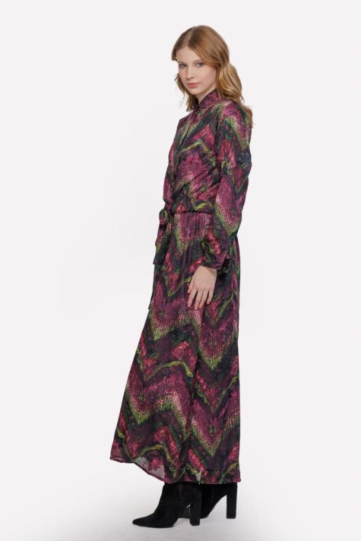 MATCHING SWEATER PRINT TIE FRONT TOP