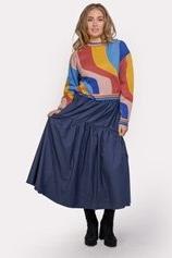 COLORBLOCK SWIRL SWEATER
